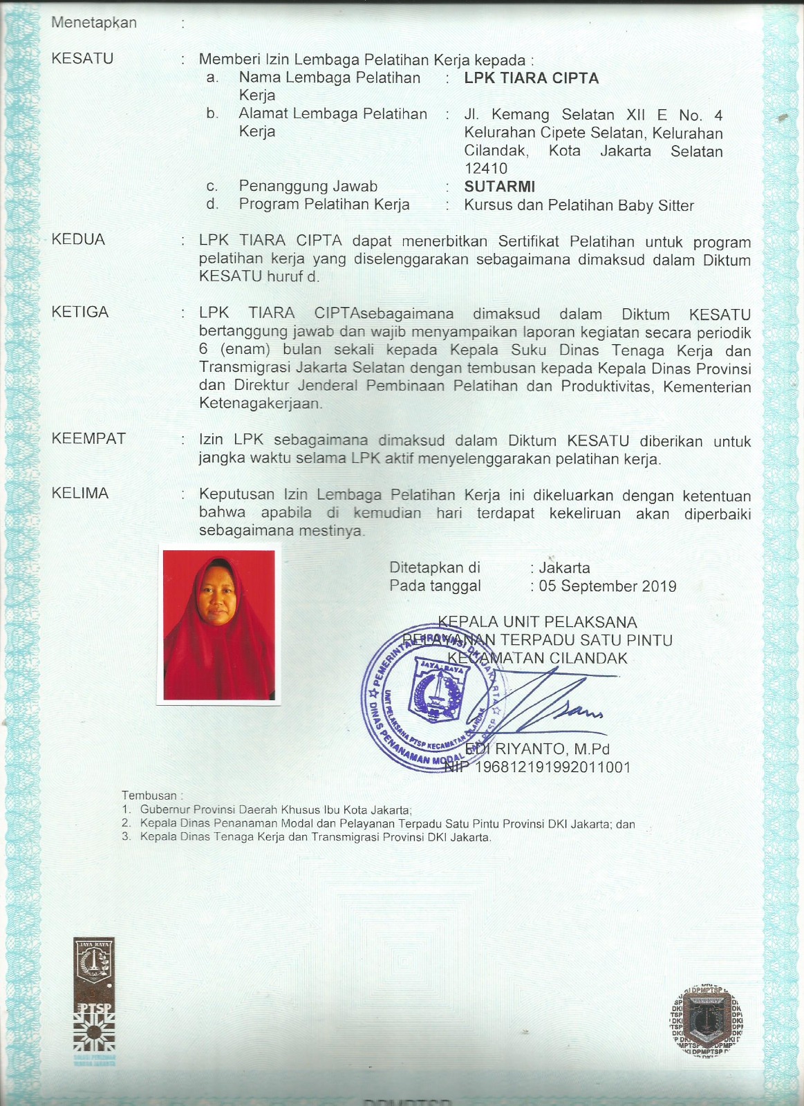 Perizinan Lembaga Pelatihan